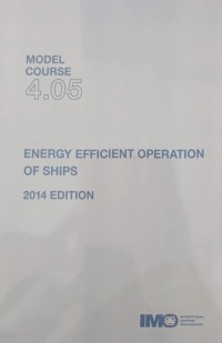 M.C. 4.05 Energy Efficient Operation Of Ships